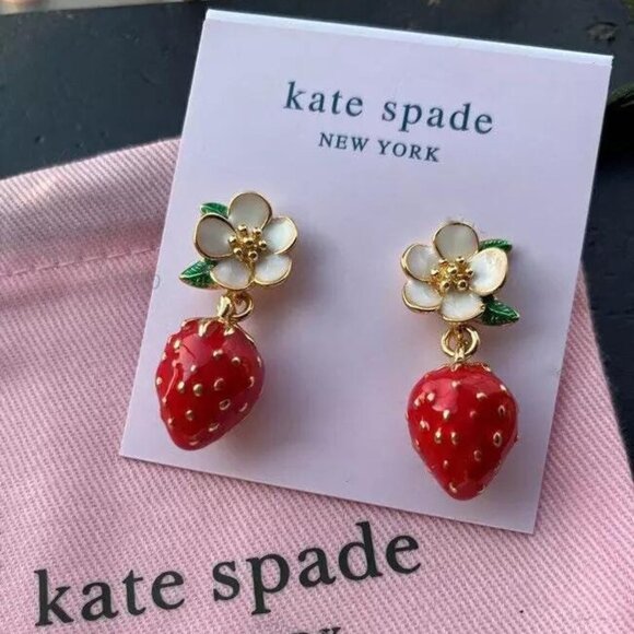 kate spade Jewelry - KATE SPADE - Picnic Perfect Strawberry Earrings NWT